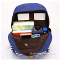 okul çantası göbek mavi vintage pamuk tuval sırt çantası